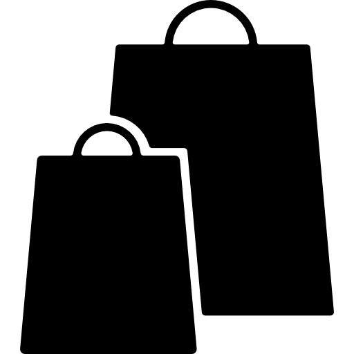 Logo de dos bolsas negras