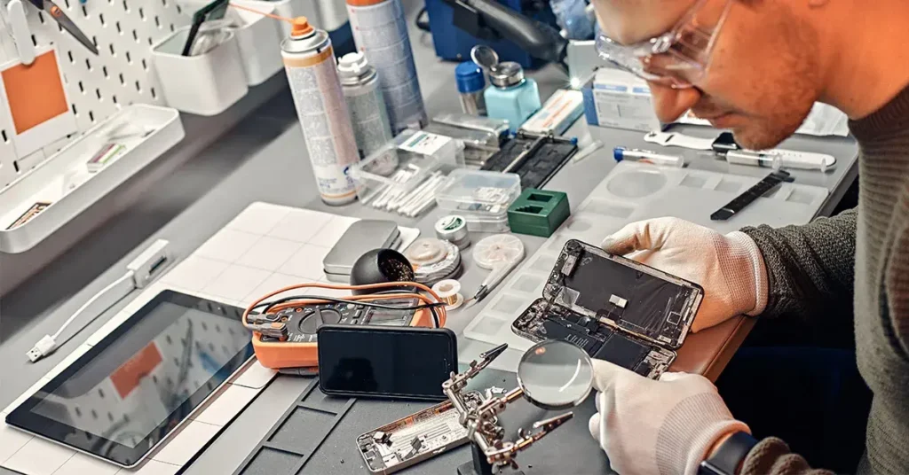 Cambio de batería en taller Unibyte reparación de móviles